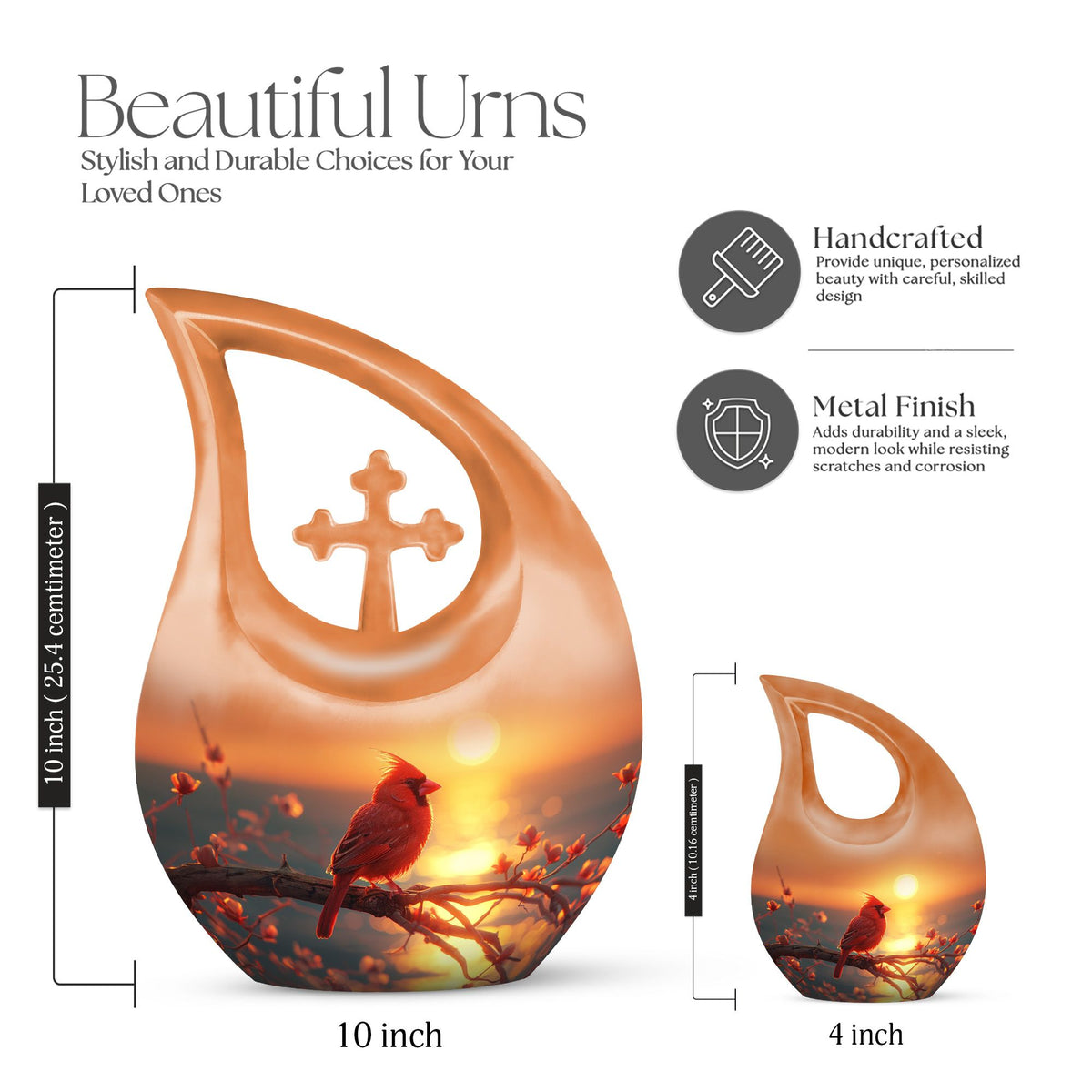 Cardinal Bird Urns For Ashes - Urn For Cremations