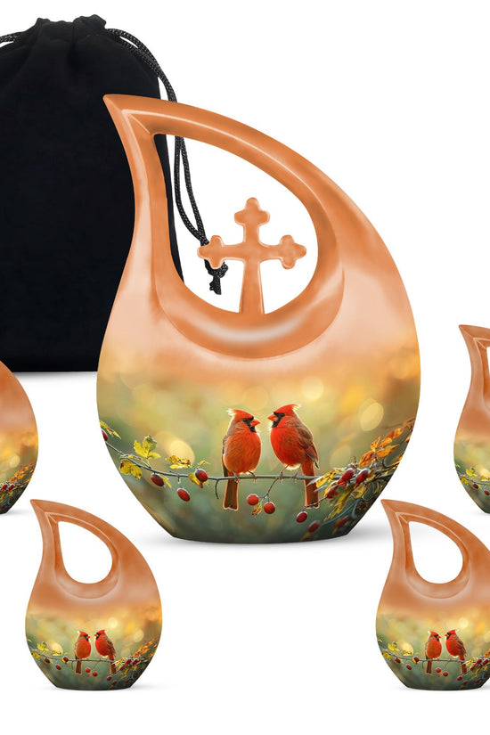 Cardinal Bird Urns For Ashes - Cremation Urns Small
