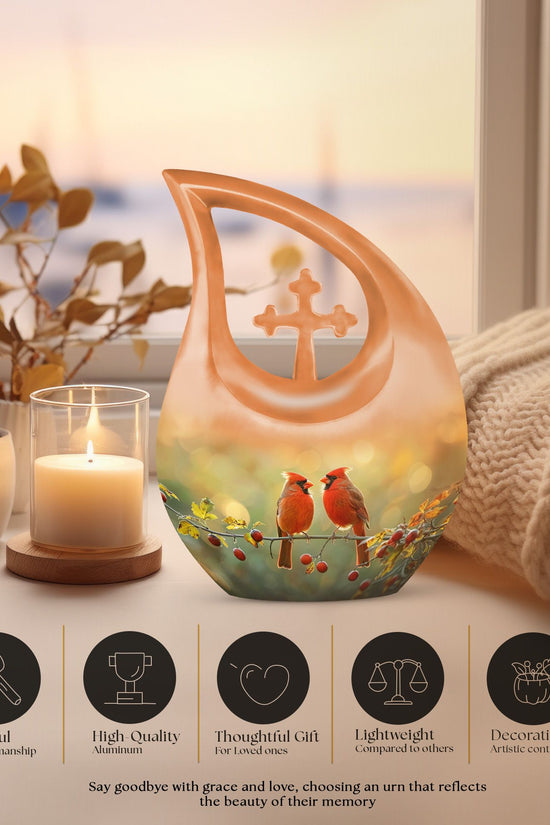 Cardinal Bird Urns For Ashes - Cremation Urns Small