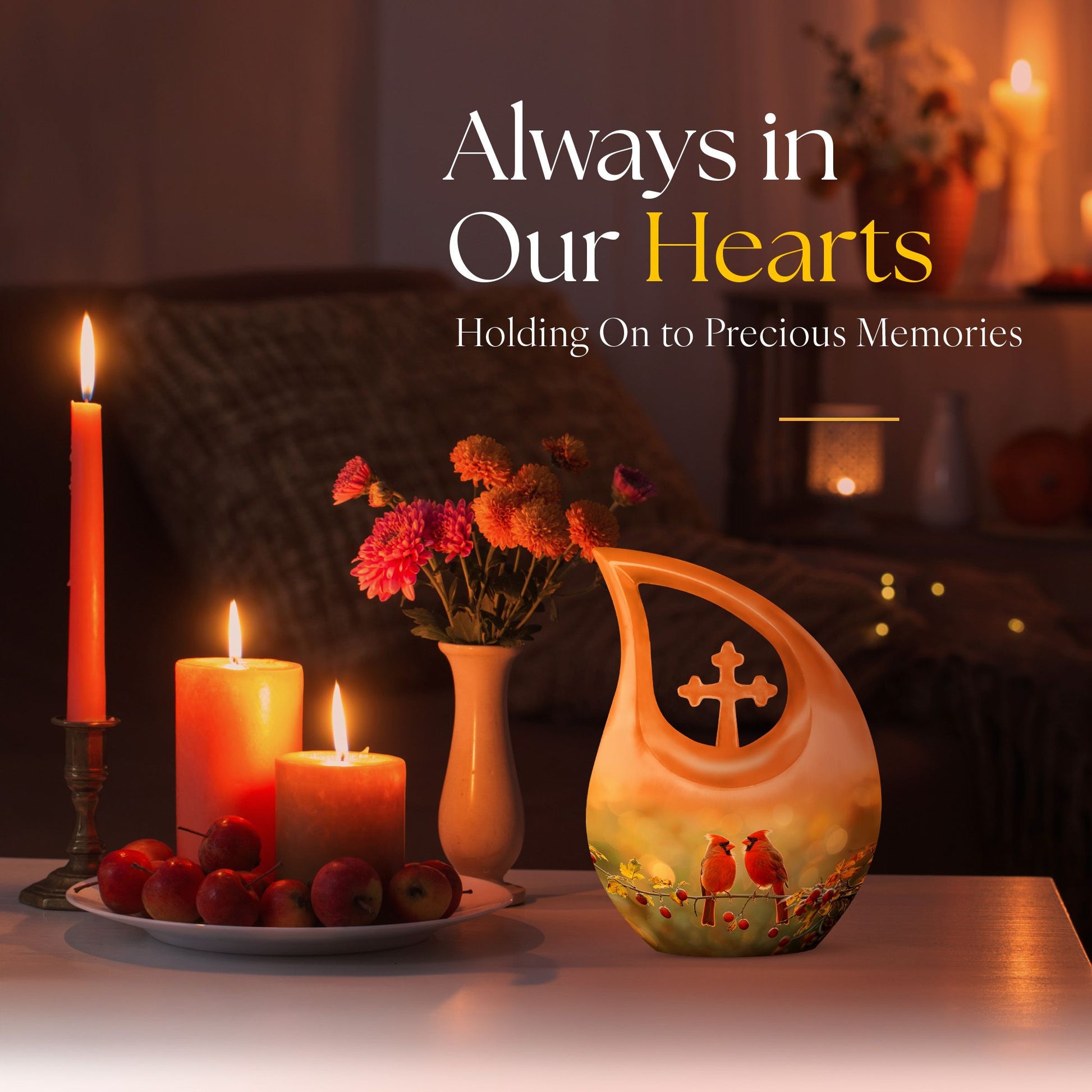 Cardinal Bird Urns For Ashes - Cremation Urns Small