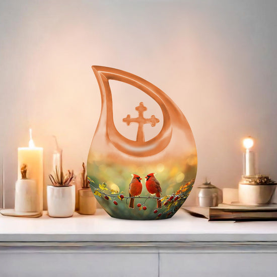 Cardinal Bird Urns For Ashes - Cremation Urns Small