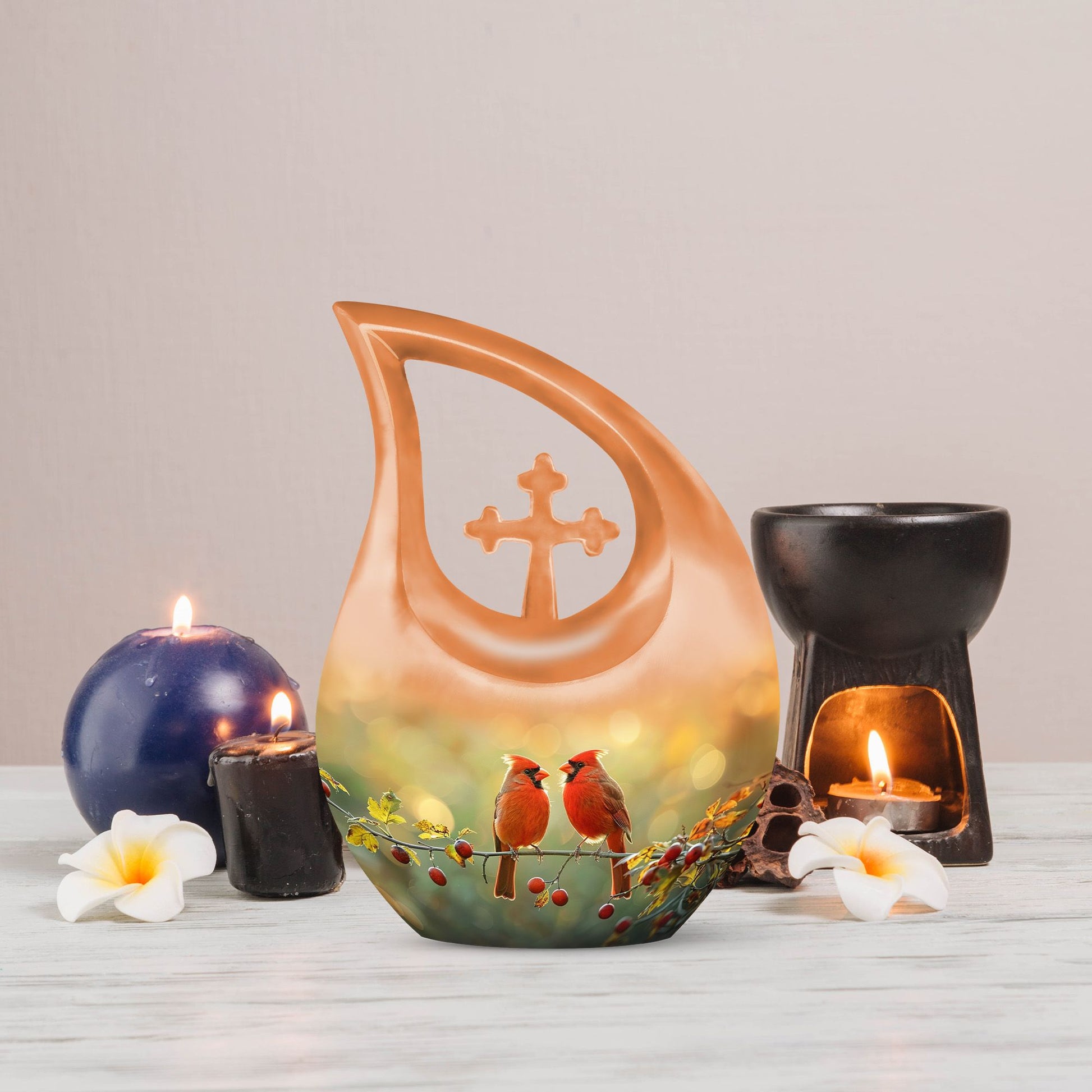 Cardinal Bird Urns For Ashes - Cremation Urns Small