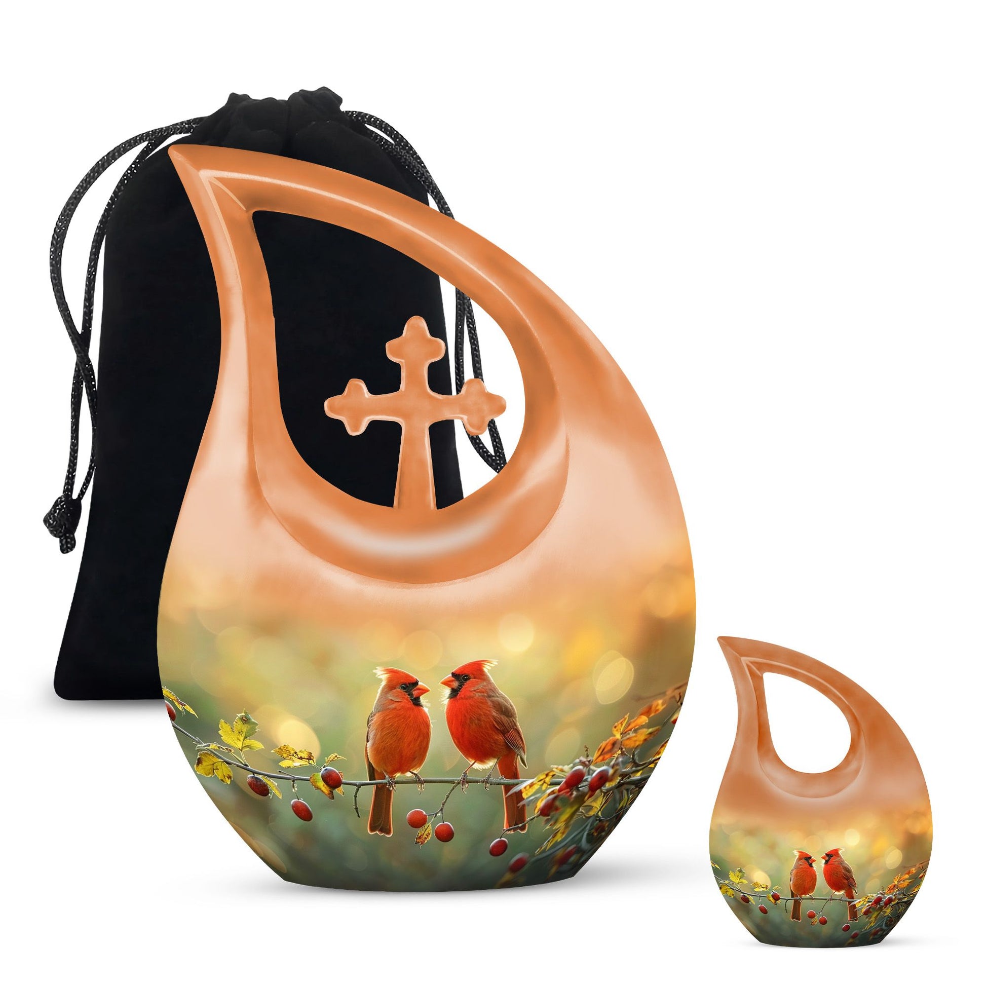 Cardinal Bird Urns For Ashes - Cremation Urns Small