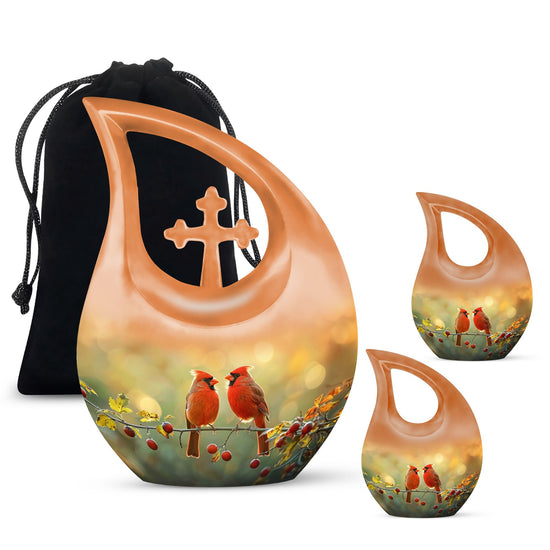 Cardinal Bird Urns For Ashes - Cremation Urns Small