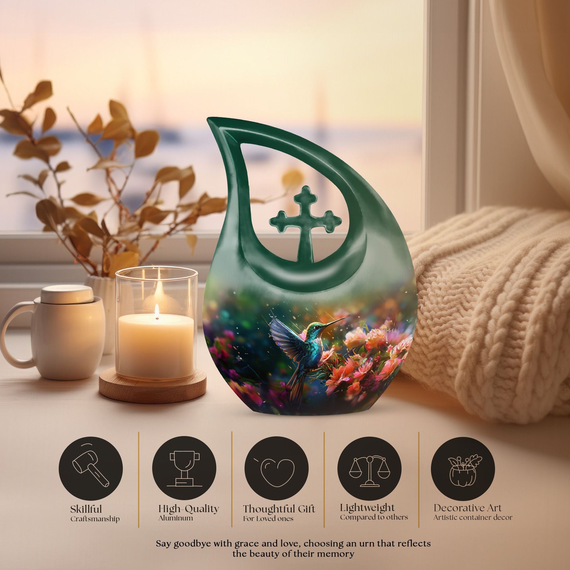 Humming Birds Urns For Ashes - Small Urns For Human Ashes Keepsake Dad