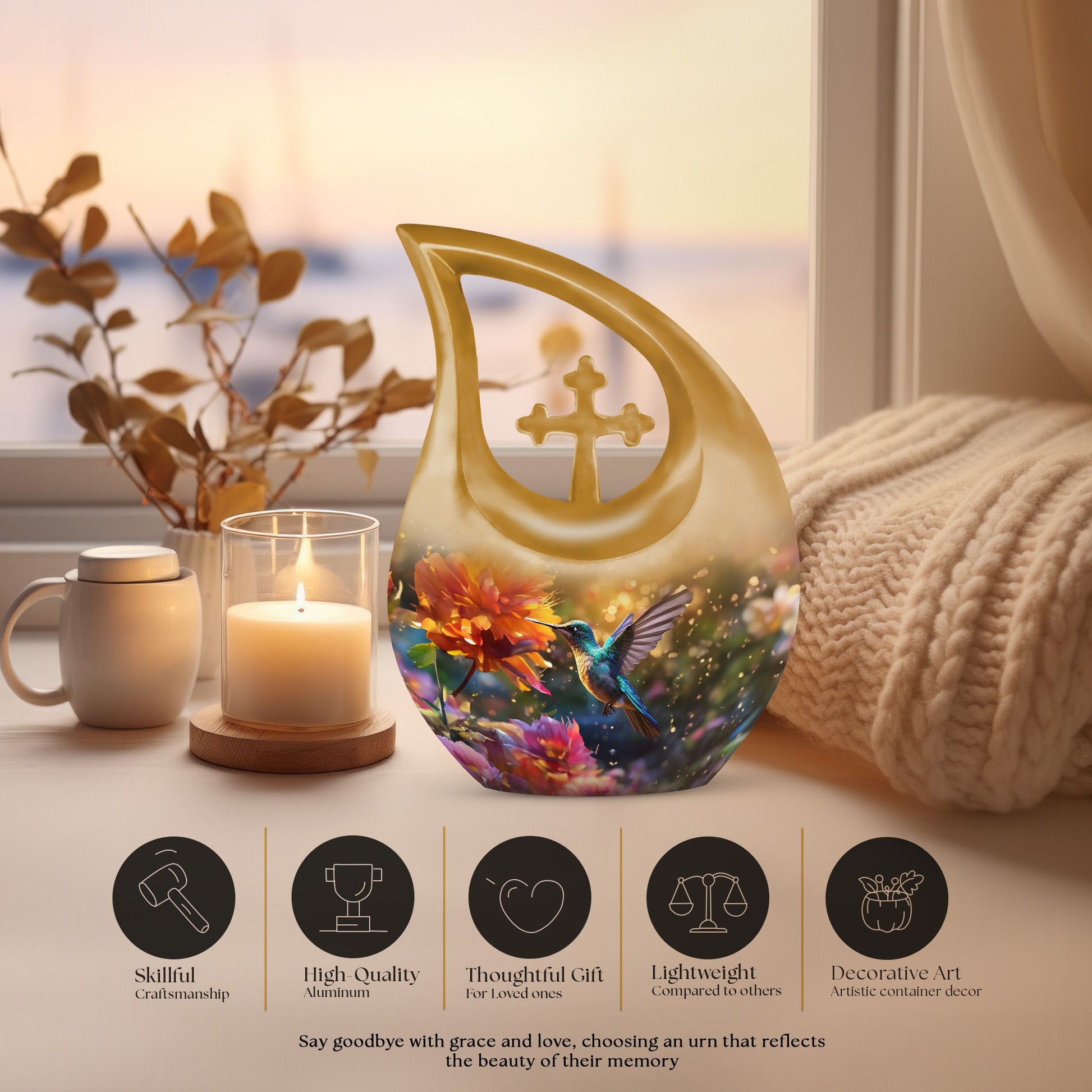 Humming Birds Urns For Ashes - Small Keepsake Urns
