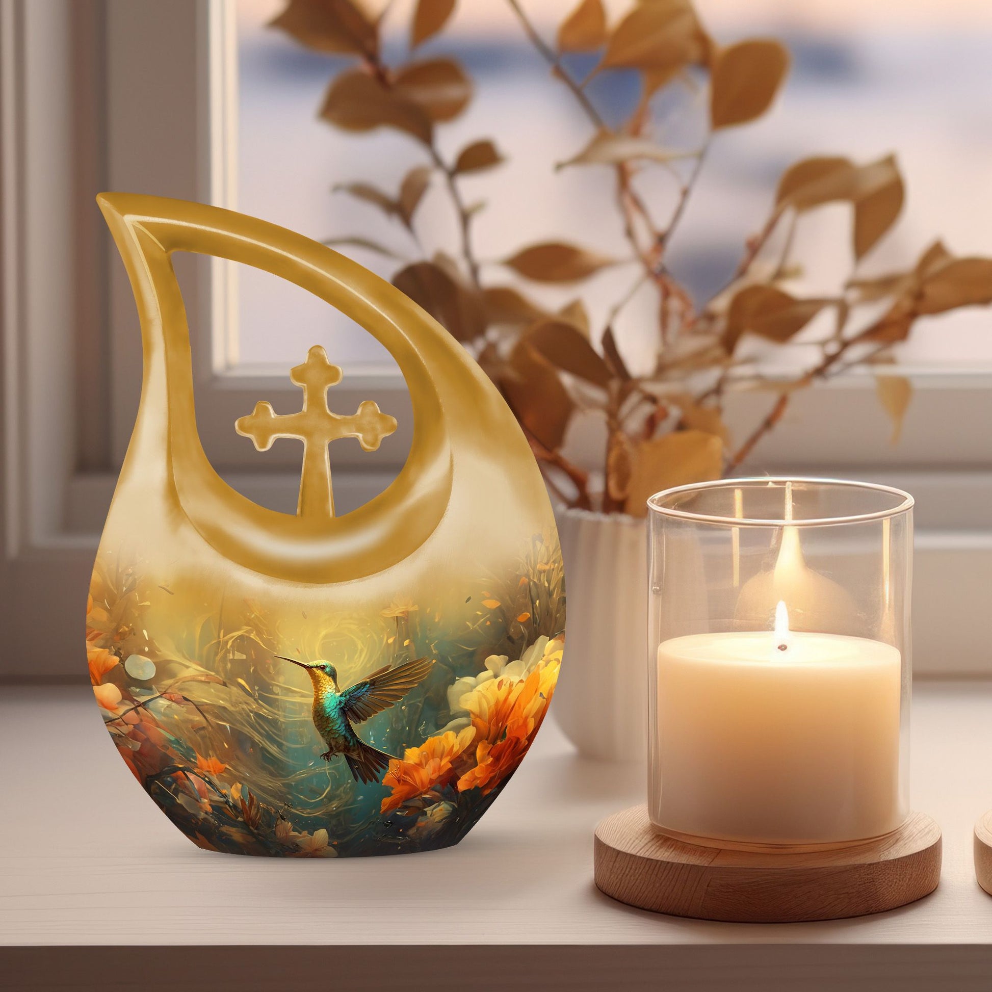 Humming Birds Urns For Ashes - Small Decorative Urn