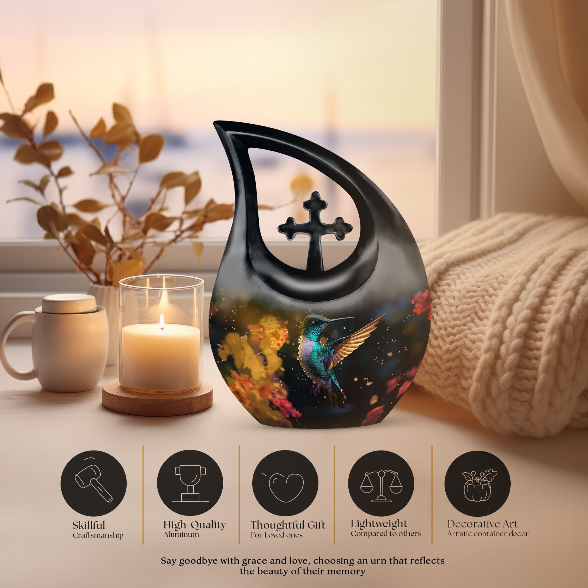 Humming Birds Urns For Ashes - Keepsake Urns For Ashes Small