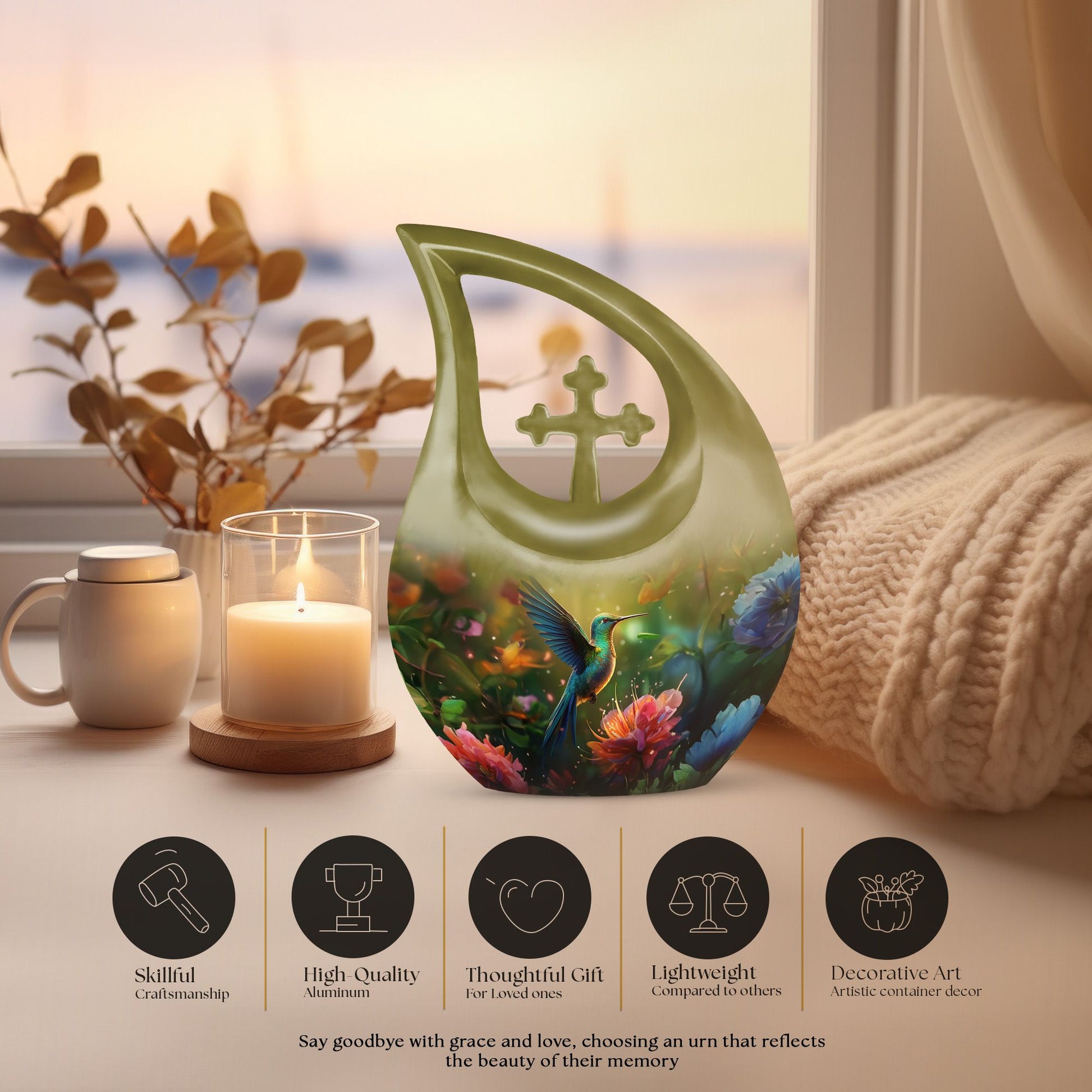 Humming Birds Urns For Ashes - Small Memorial Urns