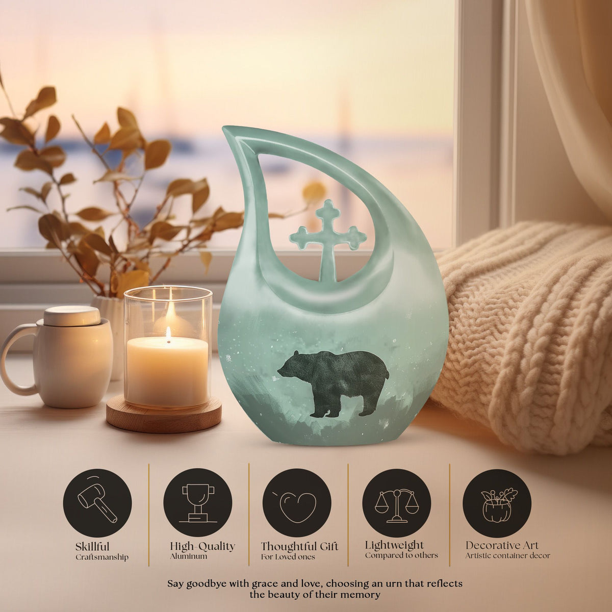 Bear Urns For Ashes - Memorial Keepsakes For Ashes