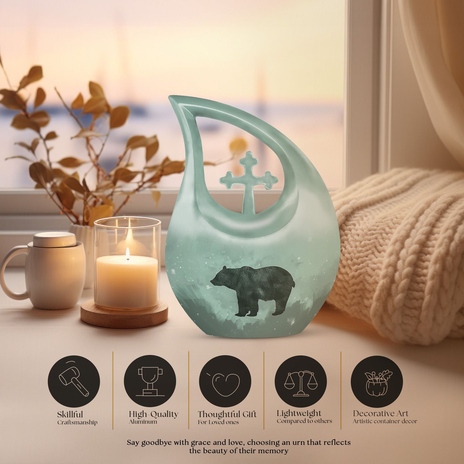 Bear Urns For Ashes - Memorial Keepsakes For Ashes