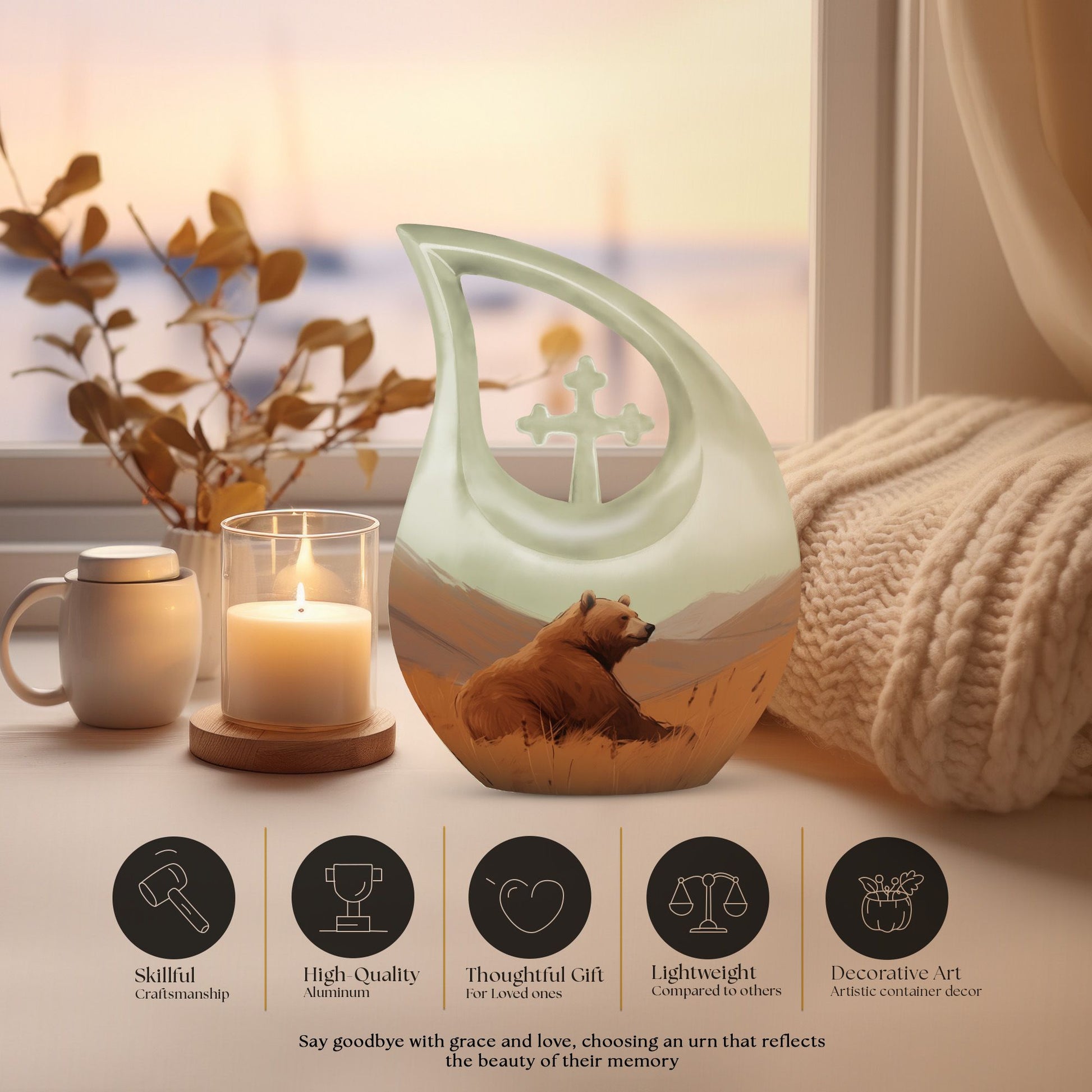 Bear Urns For Ashes - Mini Urns For Human Ashes Mom