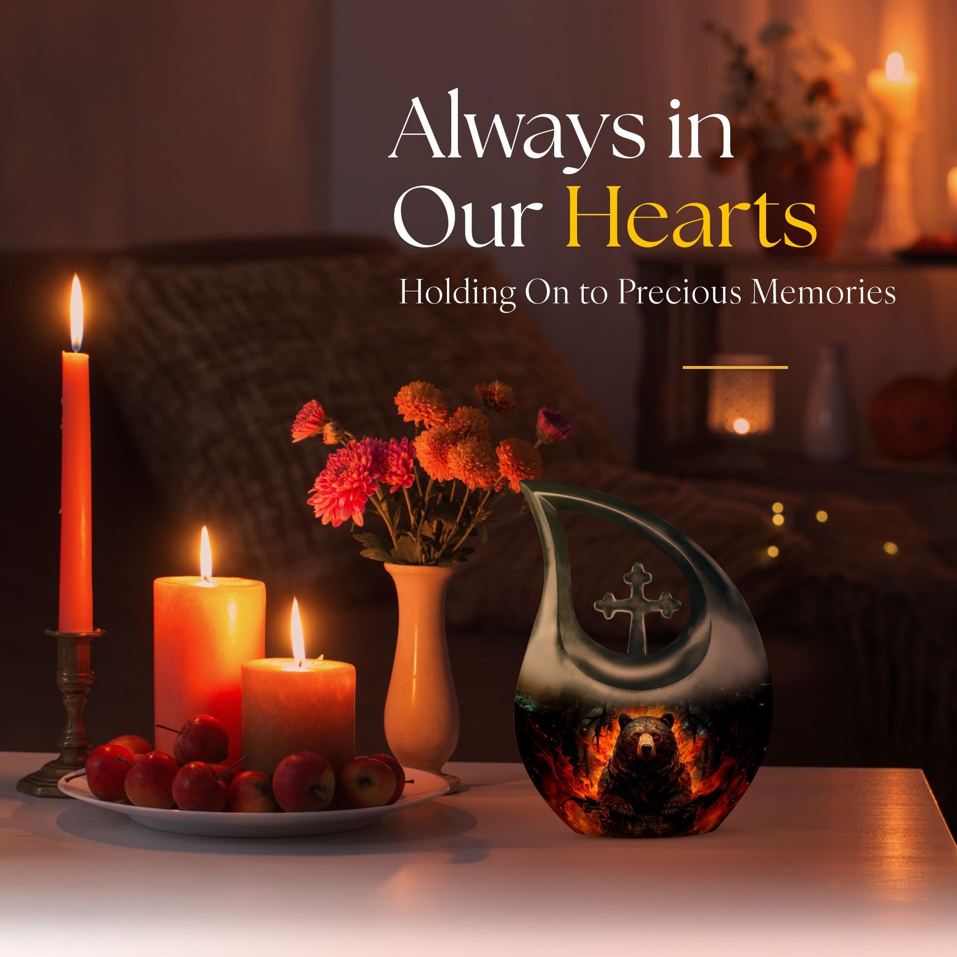 Bear Urns For Ashes - Mini Urns For Human Ashes Dad