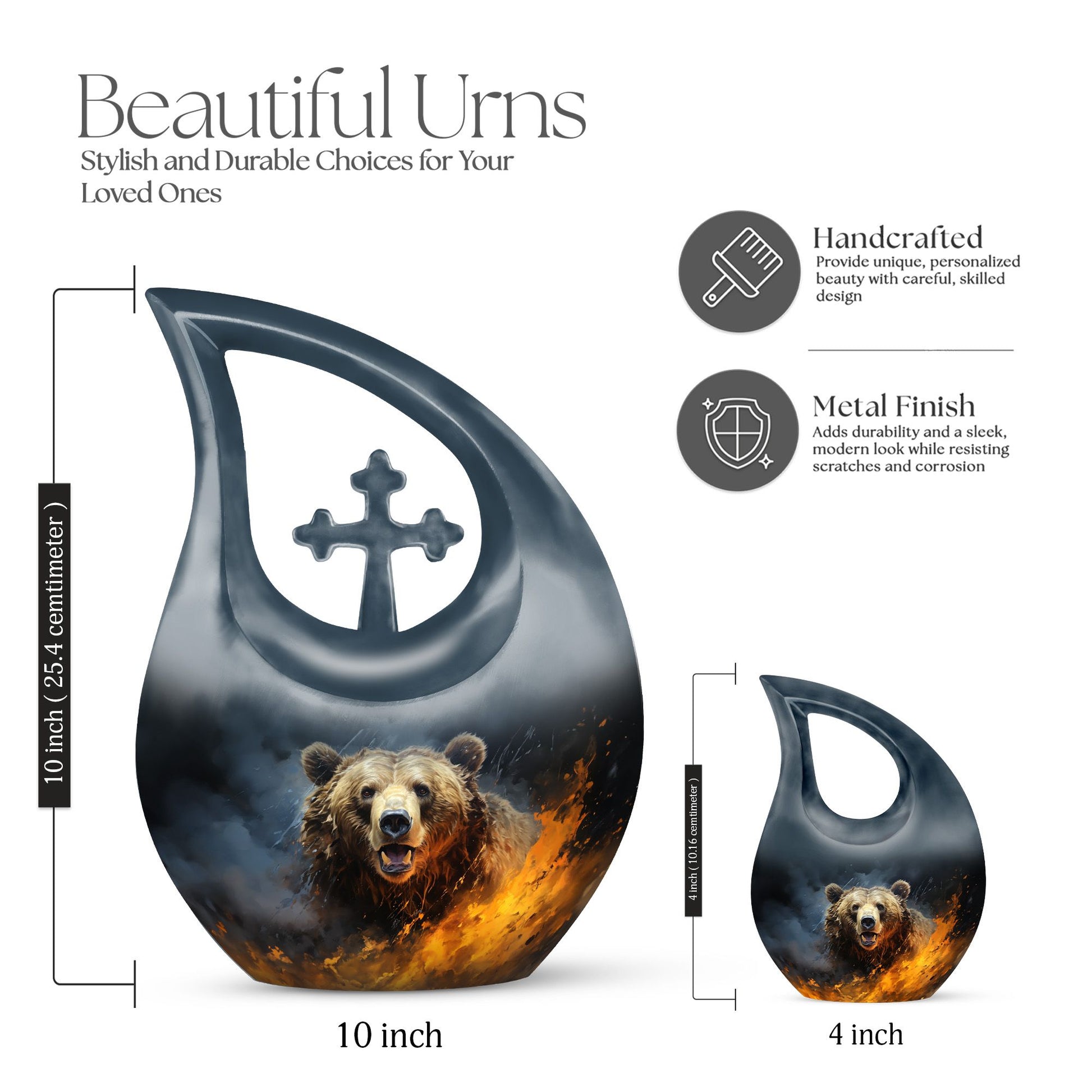 Bear Urns For Ashes - Mini Keepsake Urns For Human Ashes