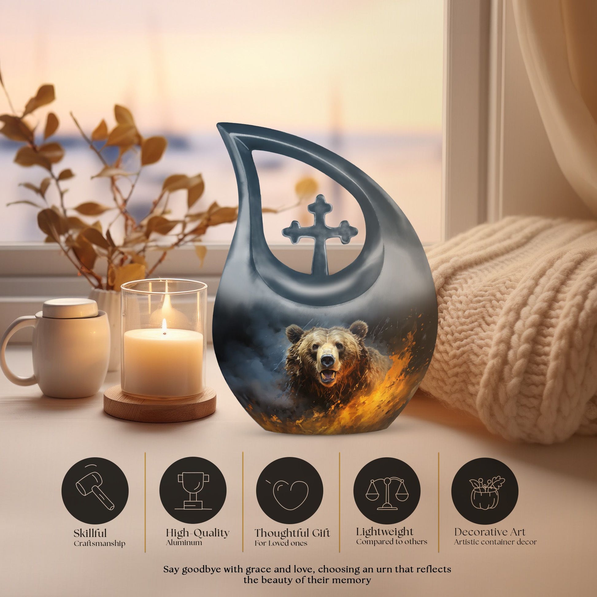 Bear Urns For Ashes - Mini Keepsake Urns For Human Ashes