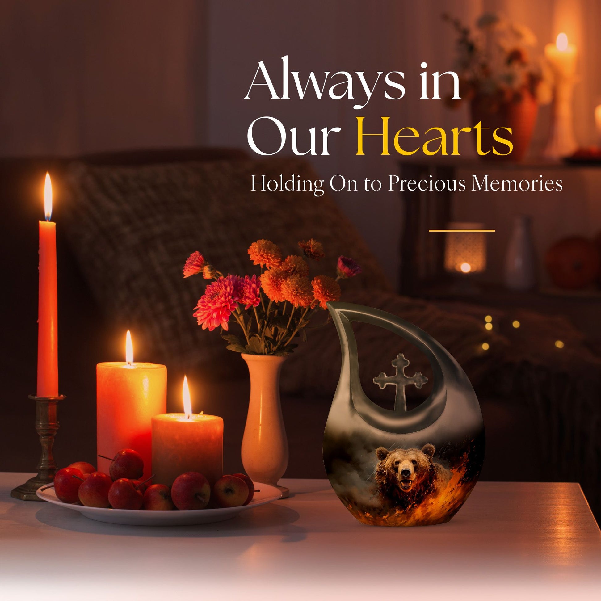 Bear Urns For Ashes - Mini Keepsake Urns For Human Ashes