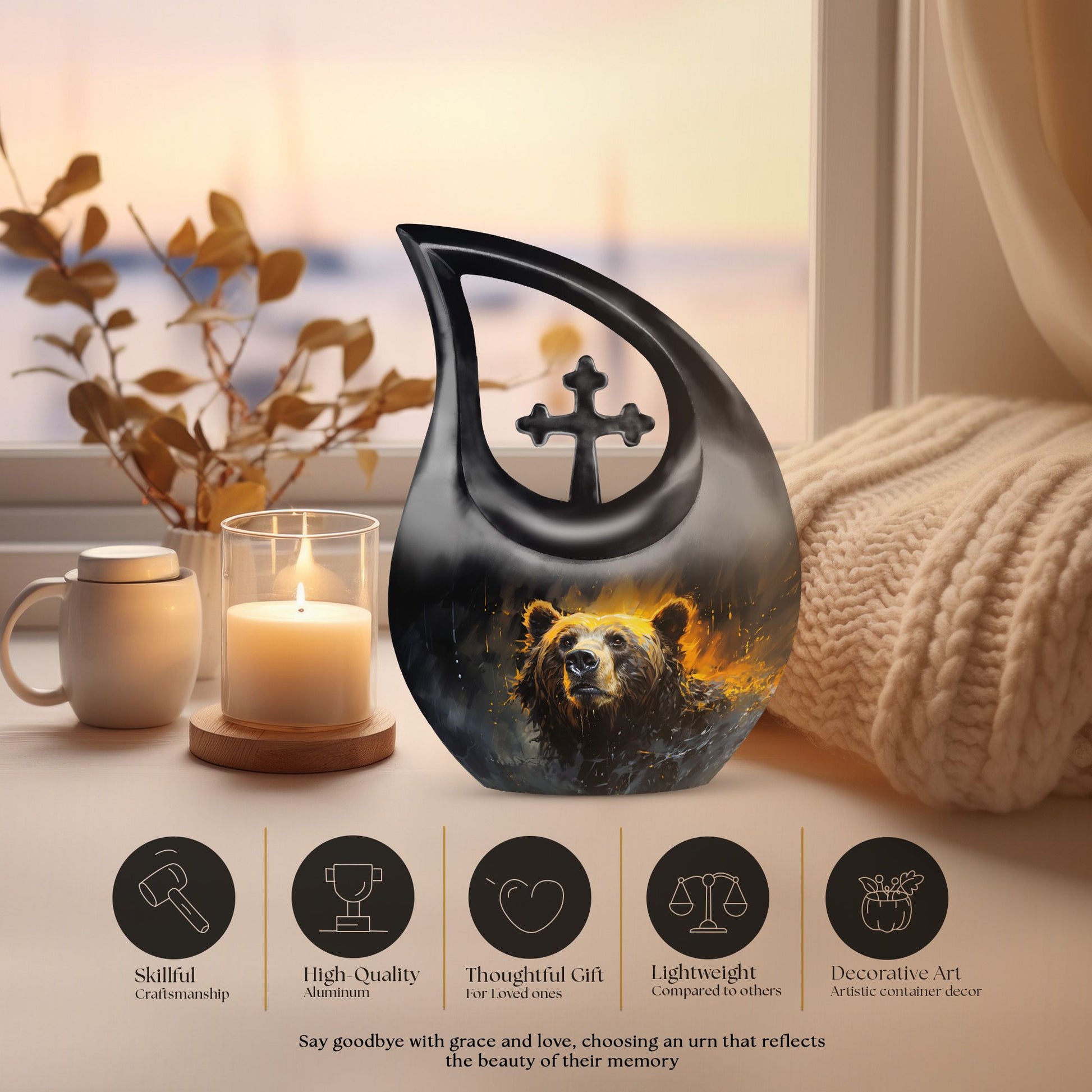 Bear Urns For Ashes - Mini Keepsake Urns