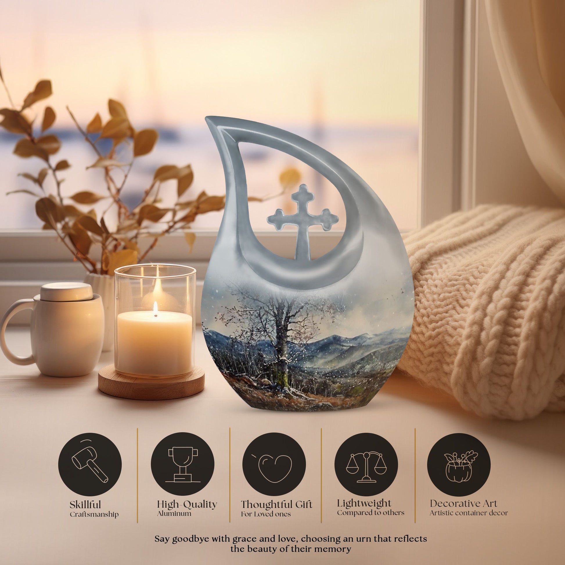 Mountains Urns For Ashes - Memorial Ashes Keepsake