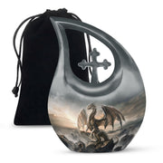 Black Dragon Cremation Urn - Elegant Funeral Urn For Human Ashes