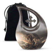 Dragon Storm Fantasy Memorial Urn - Artistic Aluminium Urn For Ashes
