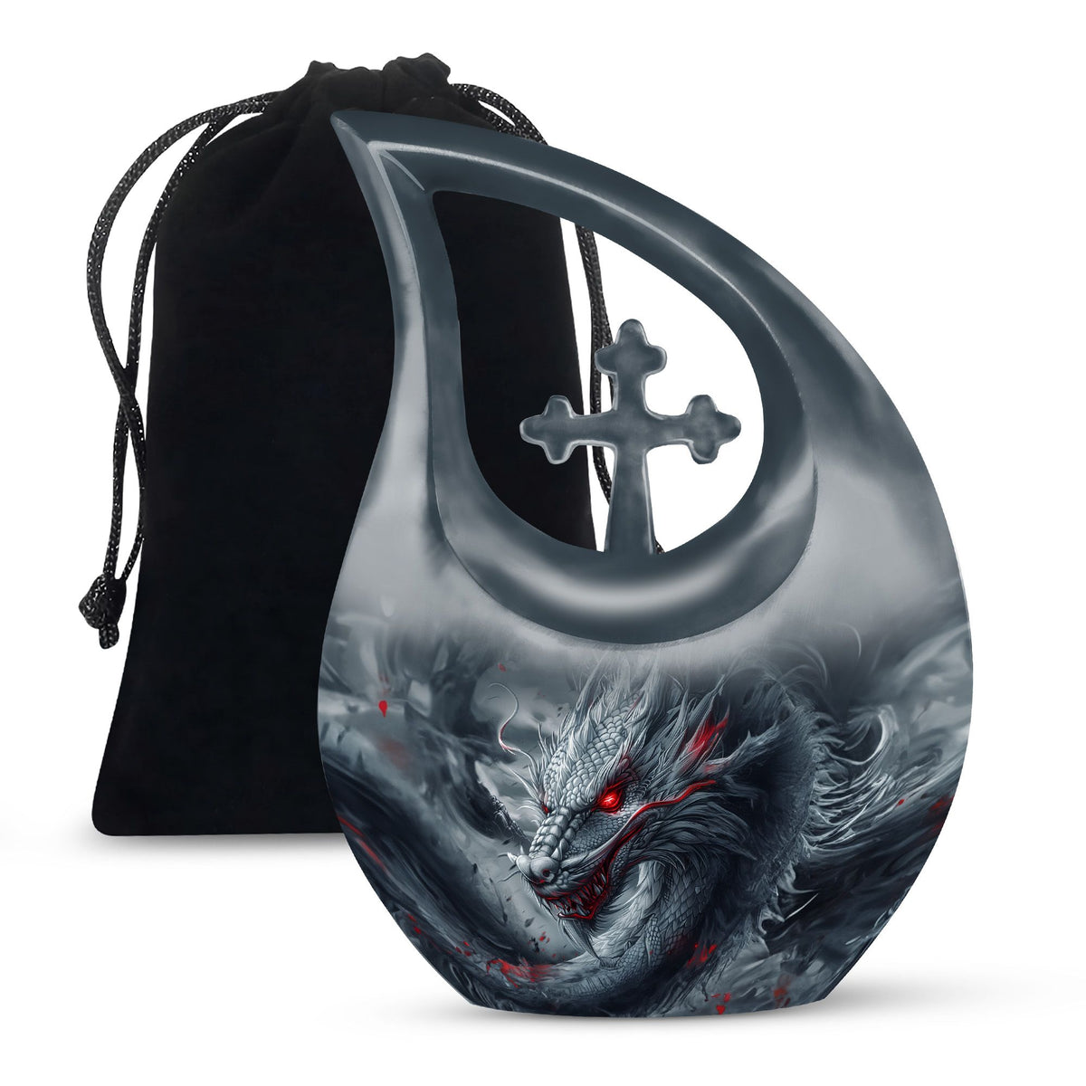 Dragon Funeral Urn For Human Ashes - Large Aluminium Urn For Adult Ashes