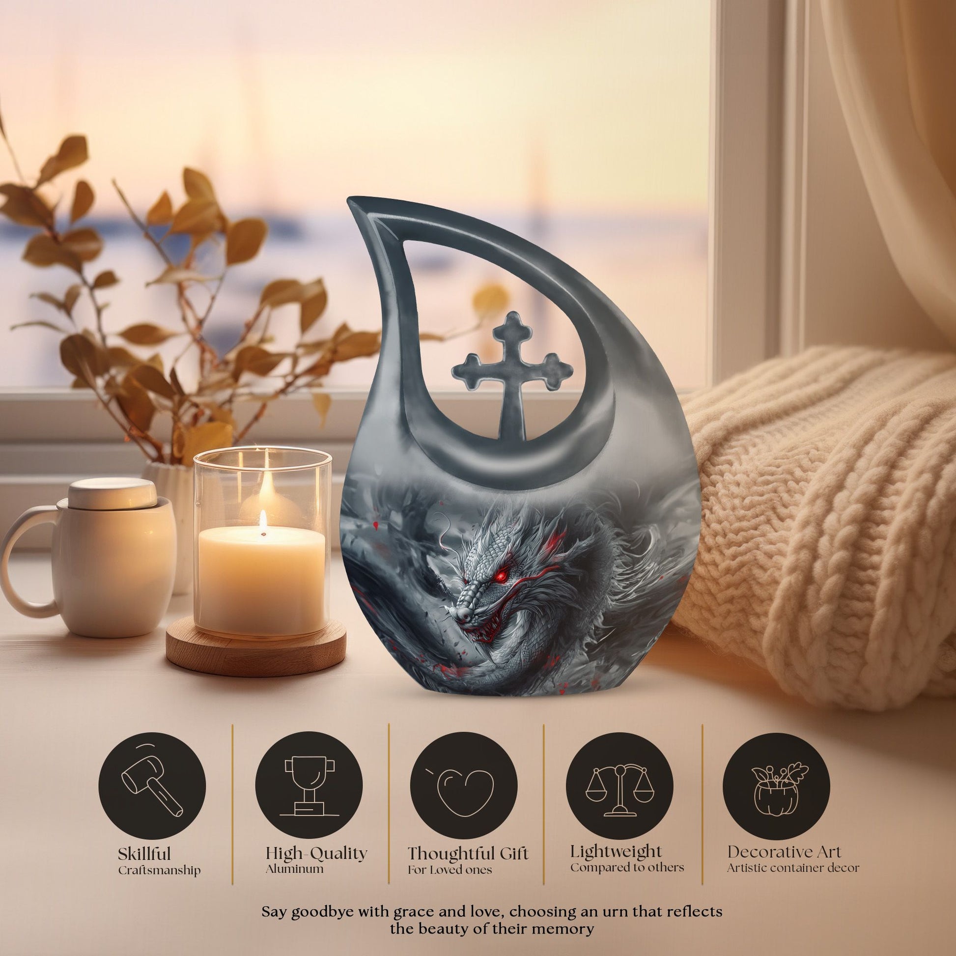 Dragon Urns For Ashes - Memorial Urns For Human Ashes Keepsake