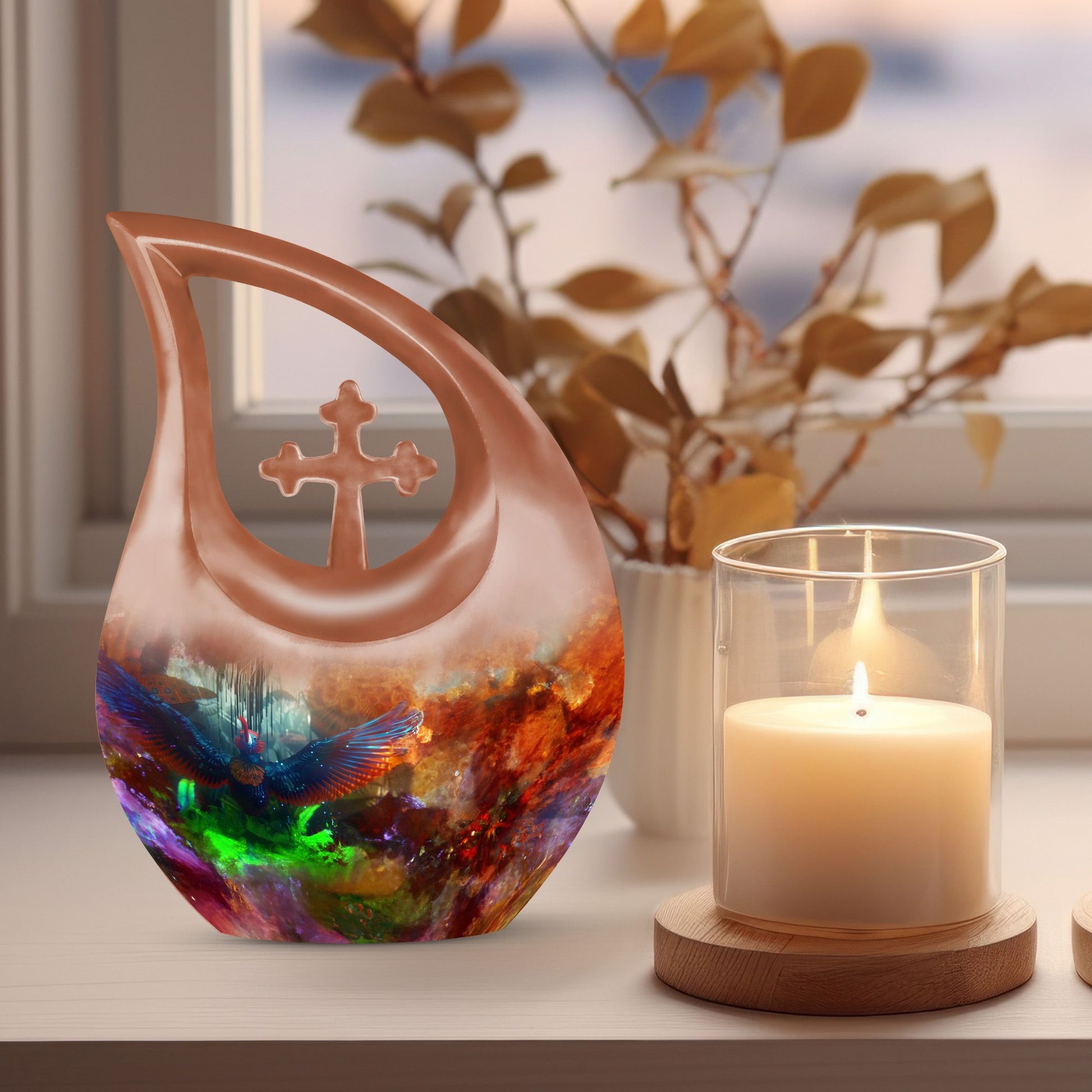Puffin Bird Urns For Ashes - Urn With Keepsake Combo