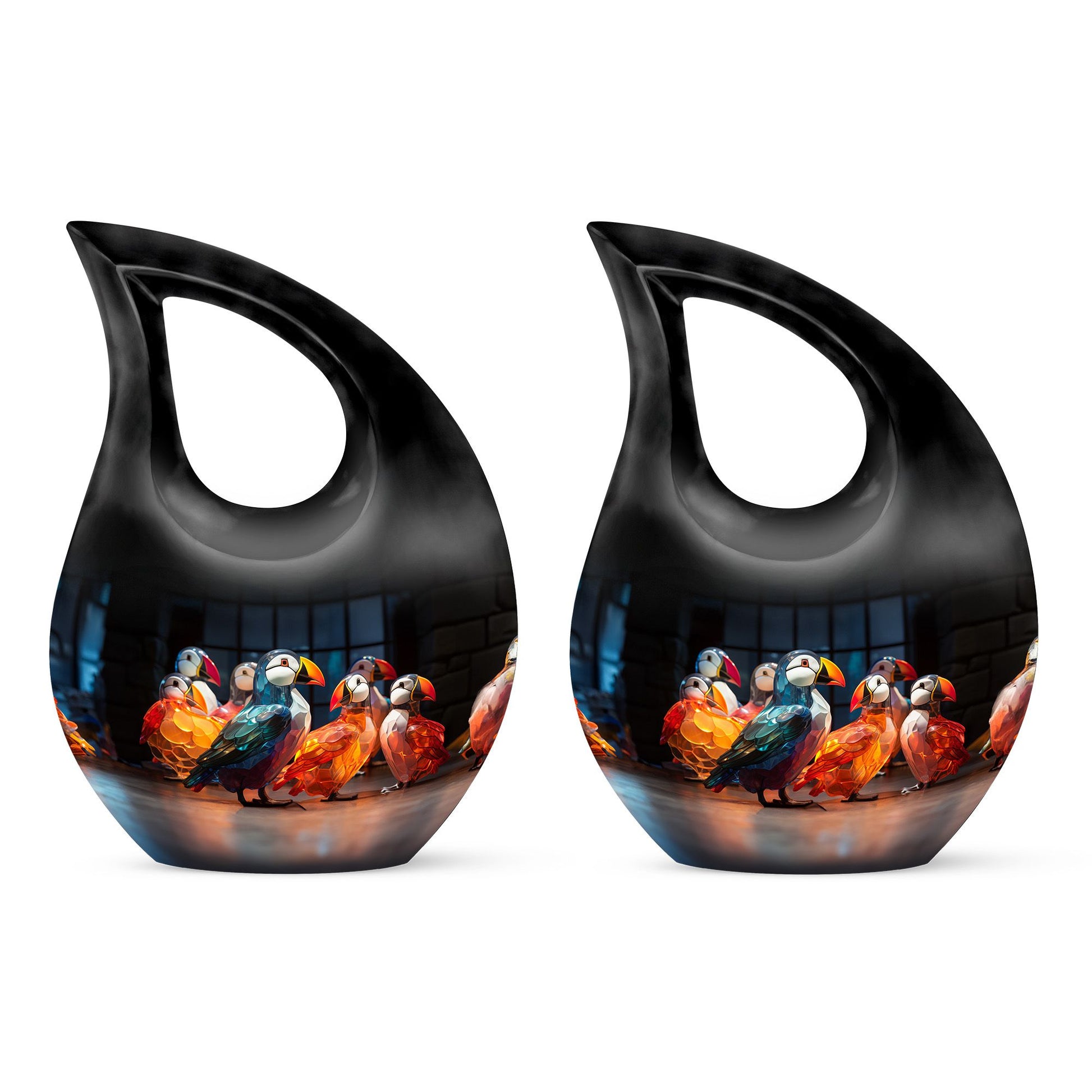 Puffin Bird Urns For Ashes - Urn Keepsake Combo Set