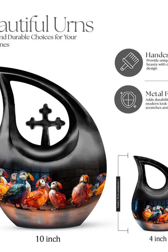 Puffin Bird Urns For Ashes - Urn Keepsake Combo Set