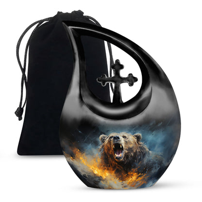 Grizzly Bear Urns For Ashes - Keepsake Urns For Human Ashes Adult