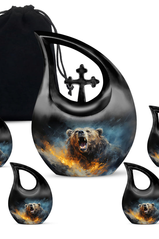 Grizzly Bear Urns For Ashes - Keepsake Urns For Human Ashes Adult