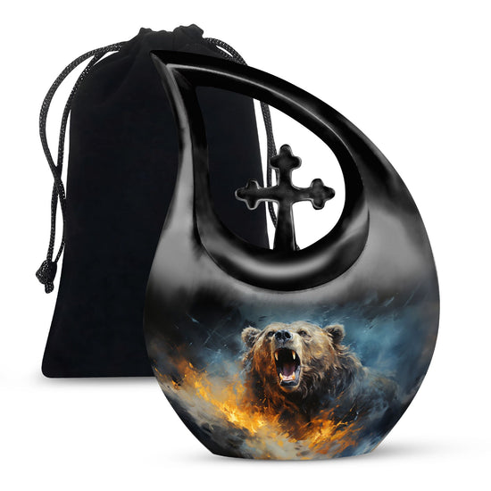 Grizzly Bear Urns For Ashes - Keepsake Urns For Human Ashes Adult
