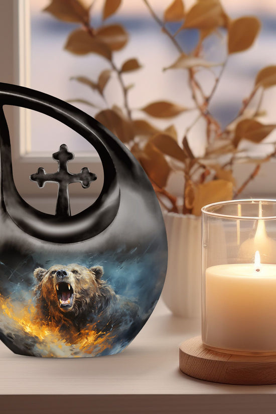 Grizzly Bear Urns For Ashes - Keepsake Urns For Human Ashes Adult