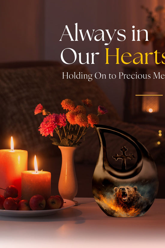 Grizzly Bear Urns For Ashes - Keepsake Urns For Human Ashes Adult