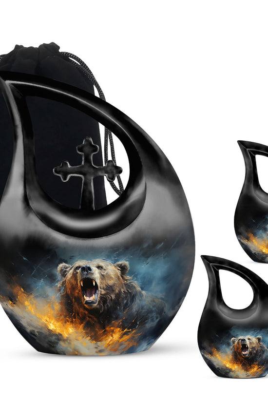 Grizzly Bear Urns For Ashes - Keepsake Urns For Human Ashes Adult
