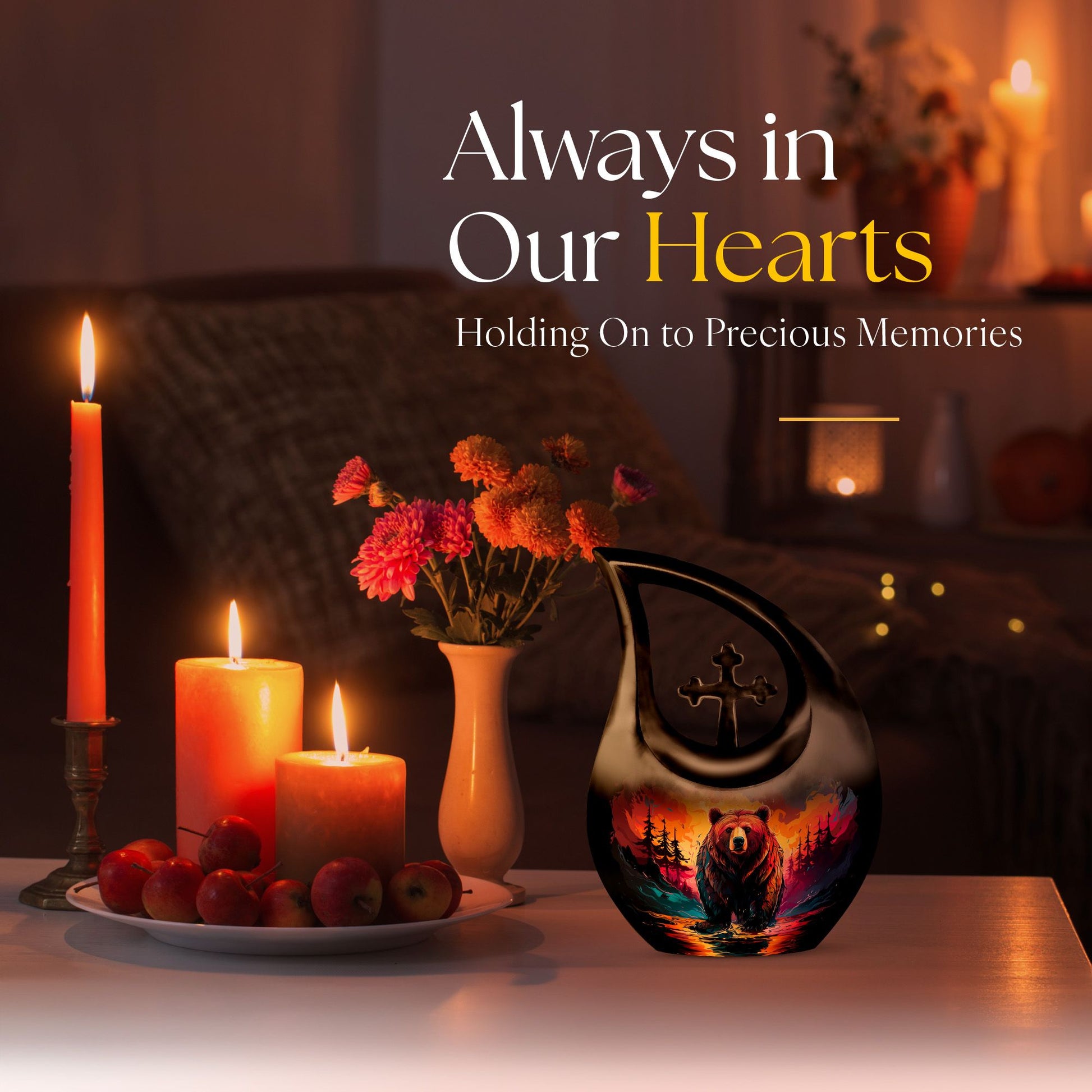 Grizzly Bear Urns For Ashes - Ash Urns For Humans Keepsake