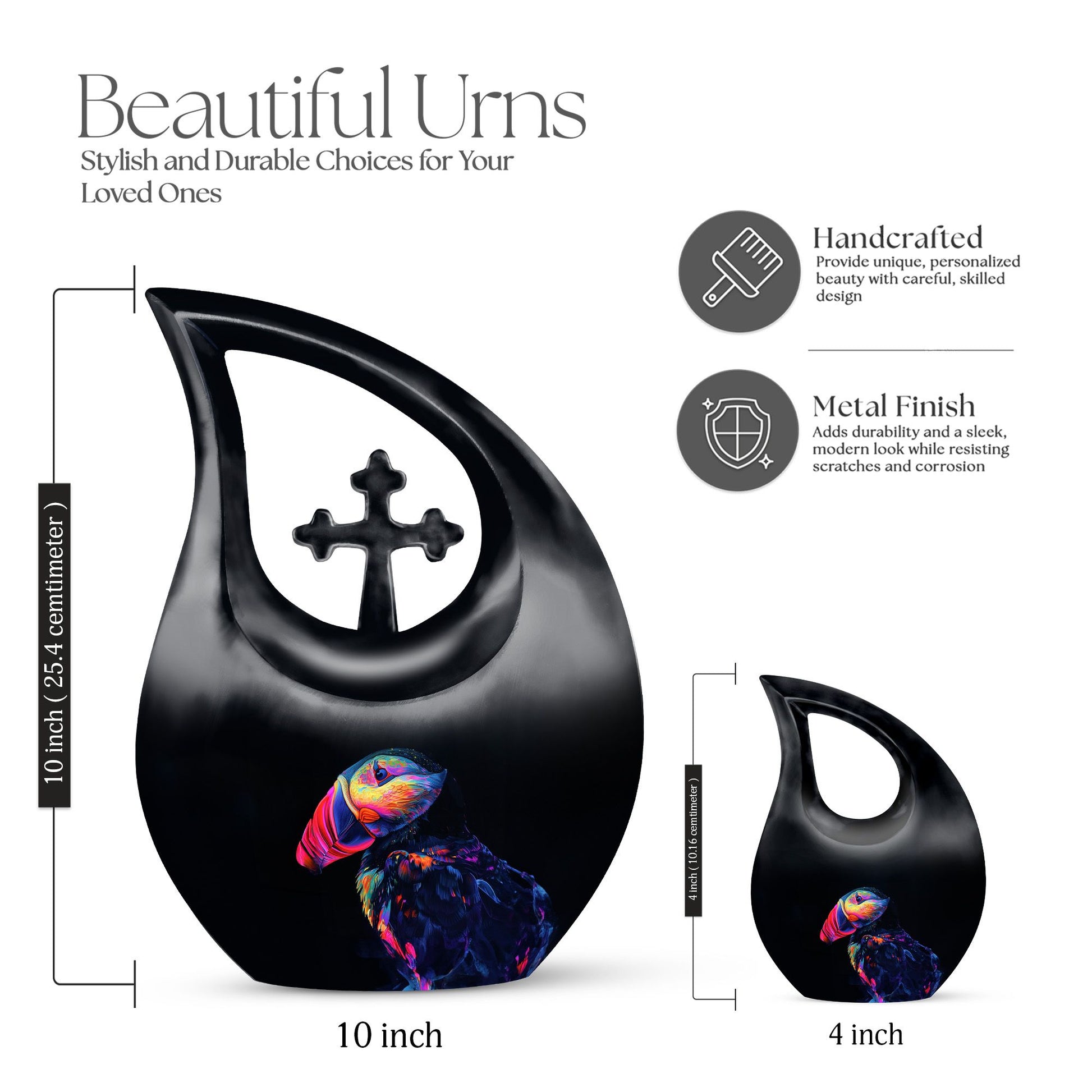 Puffin Bird Urns For Ashes - Human Ash Keepsake