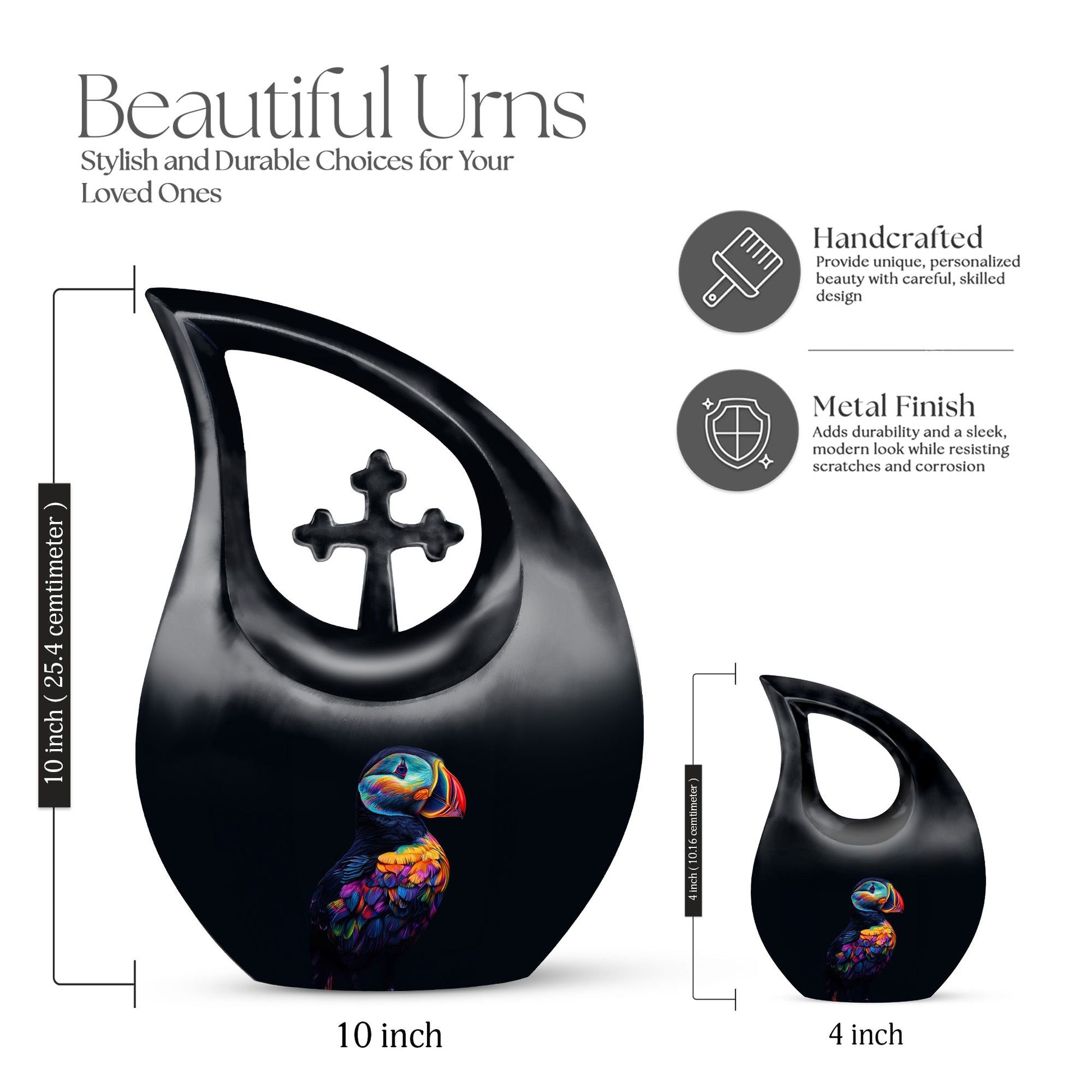Puffin Bird Urns For Ashes - Keepsake Urn Set