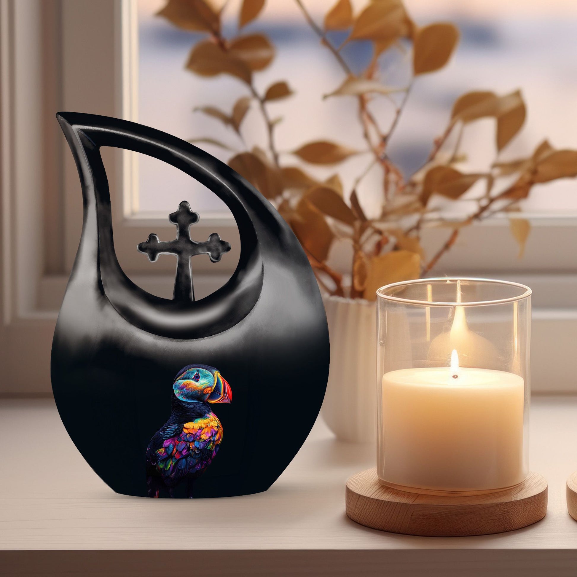 Puffin Bird Urns For Ashes - Keepsake Urn Set