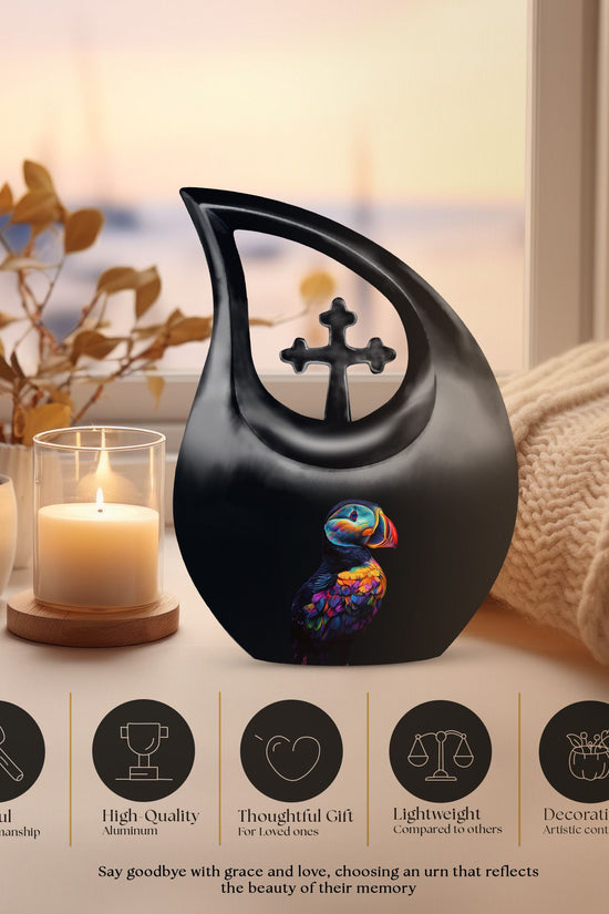 Puffin Bird Urns For Ashes - Keepsake Urn Set