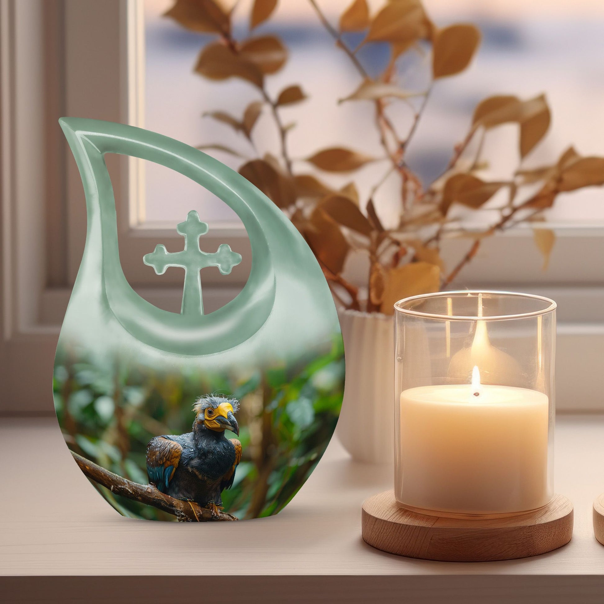 Puffin Bird Urns For Ashes - Urn Keepsake Set