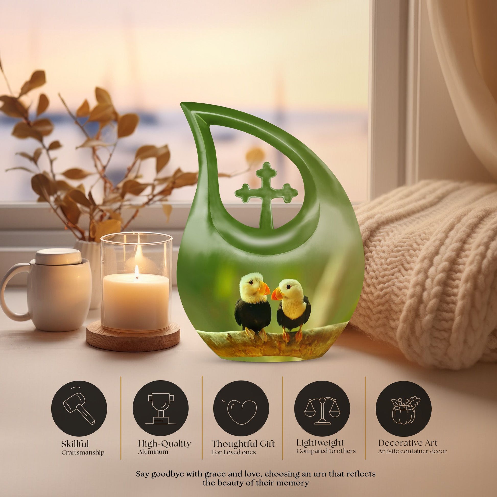 Puffin Bird Urns For Ashes - Keepsake Urns Human Ashes