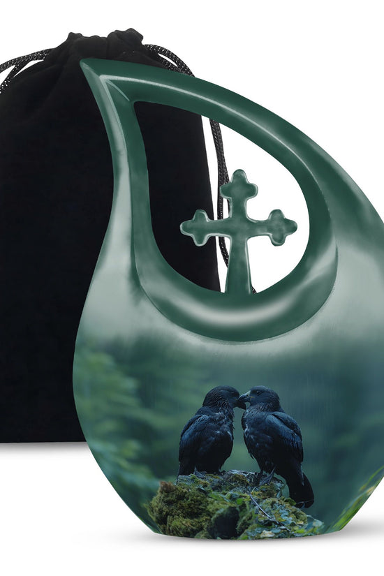 Crow Urns For Ashes - Burial Urns For Adult Human Ashes