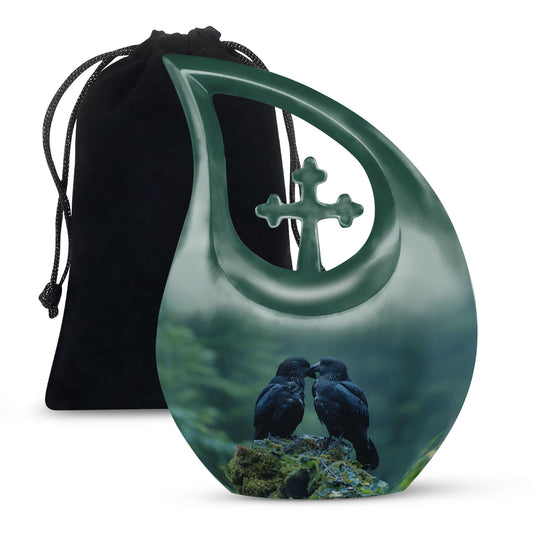 Crow Urns For Ashes - Burial Urns For Adult Human Ashes