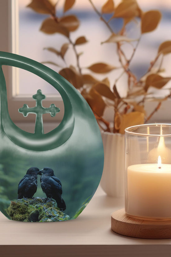 Crow Urns For Ashes - Burial Urns For Adult Human Ashes