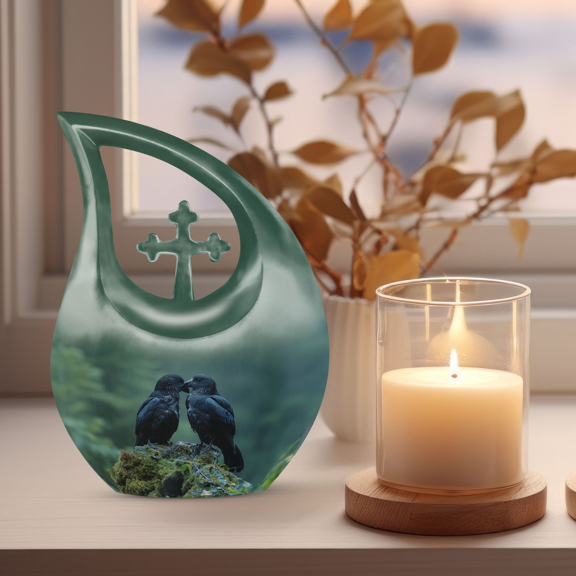 Crow Urns For Ashes - Burial Urns For Adult Human Ashes