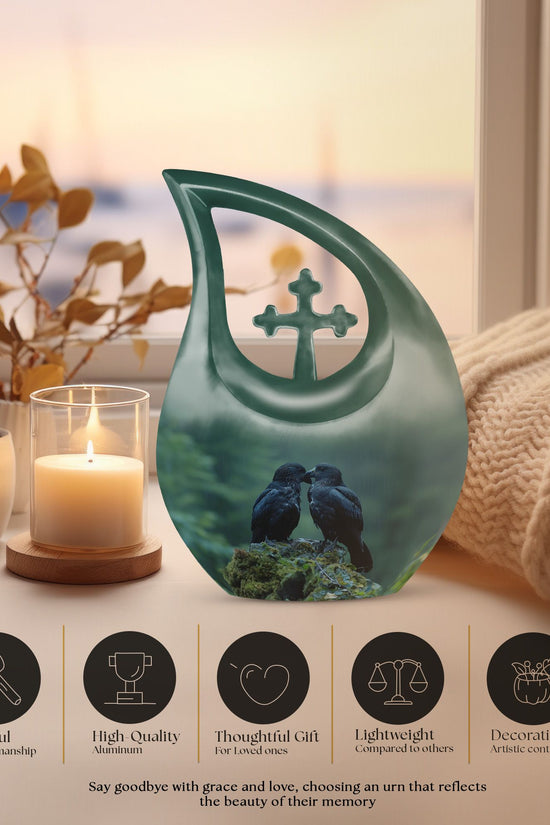 Crow Urns For Ashes - Burial Urns For Adult Human Ashes