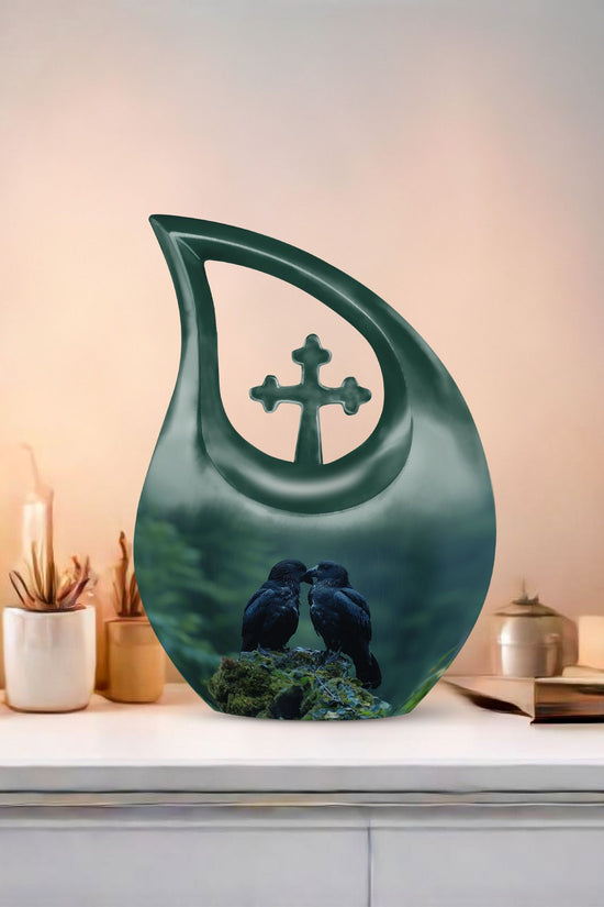 Crow Urns For Ashes - Burial Urns For Adult Human Ashes