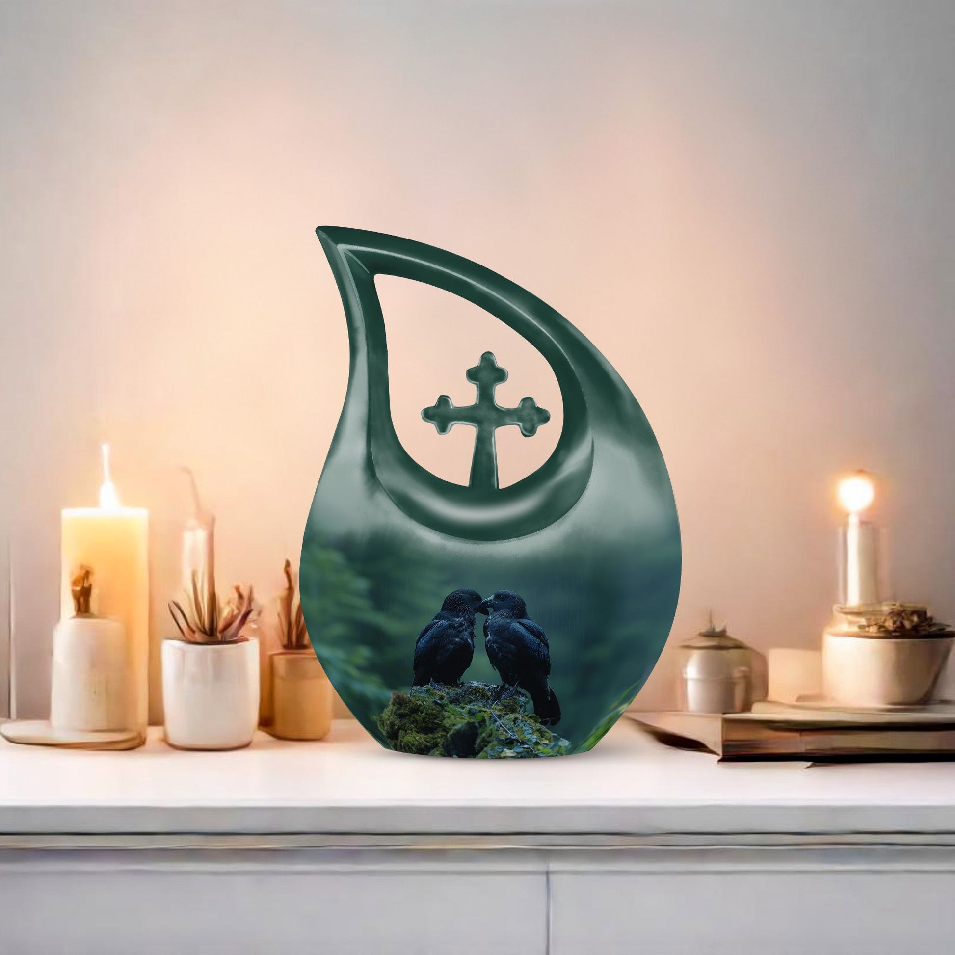 Crow Urns For Ashes - Burial Urns For Adult Human Ashes