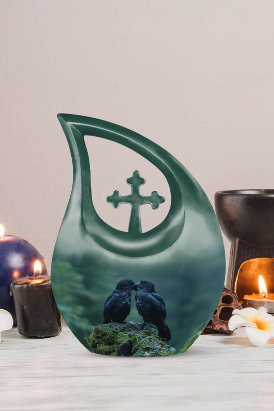 Crow Urns For Ashes - Burial Urns For Adult Human Ashes